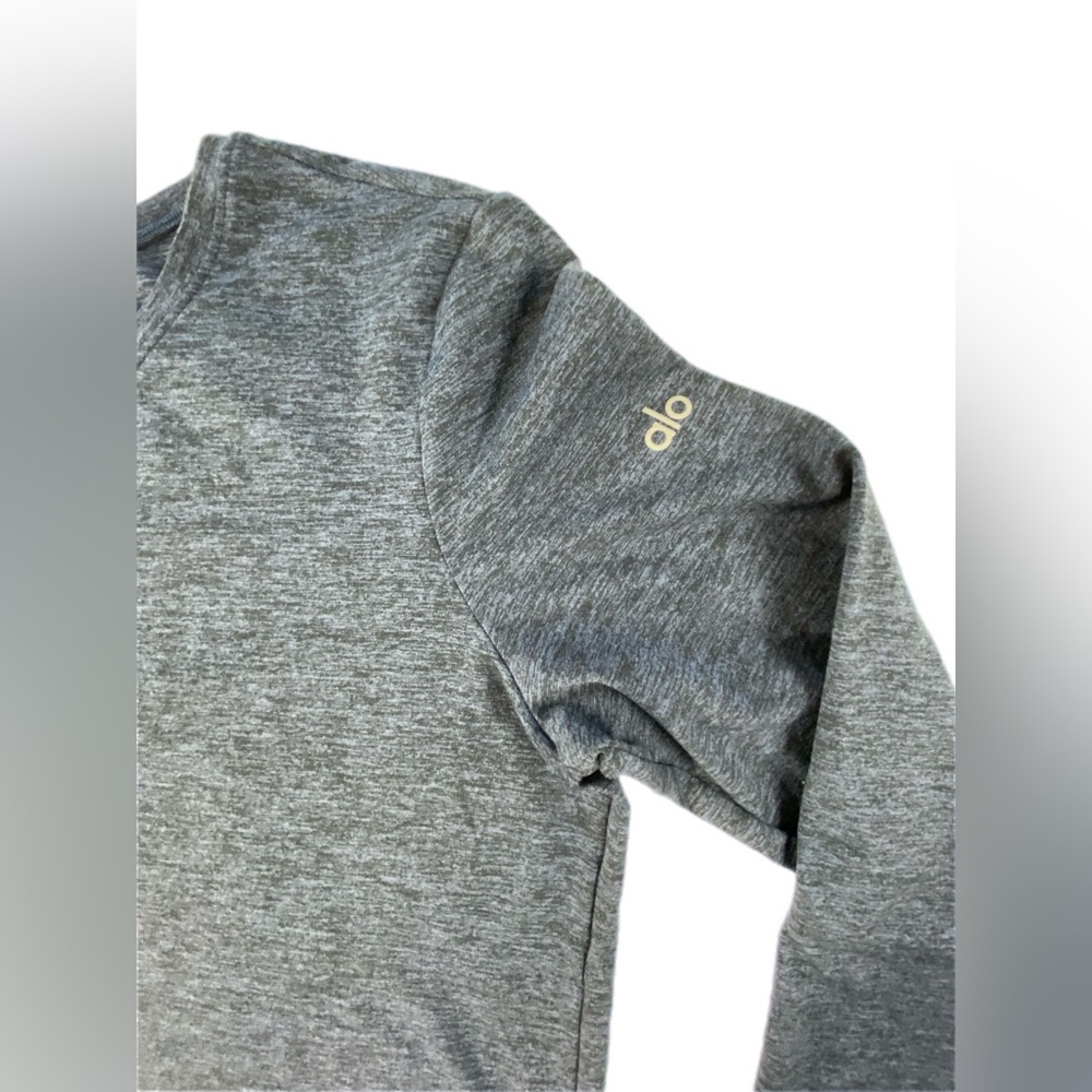 Alo Yoga Alosoft Finesse long sleeve top Rich Navy Heather Large NWOT - Picture 8 of 12